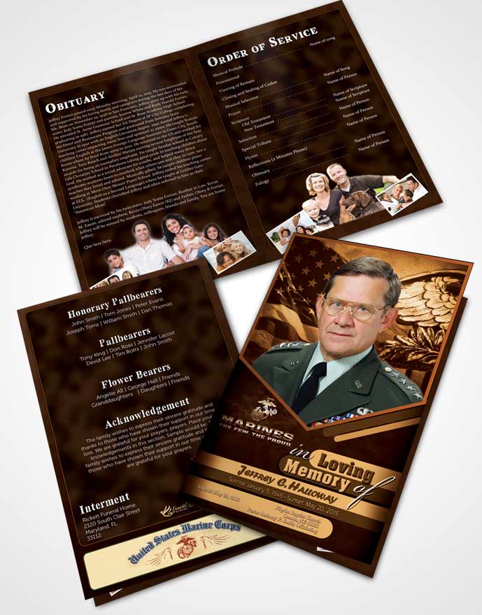 Bifold Order Of Service Obituary Template Brochure 2nd Marines The Few The Proud Love.jpg