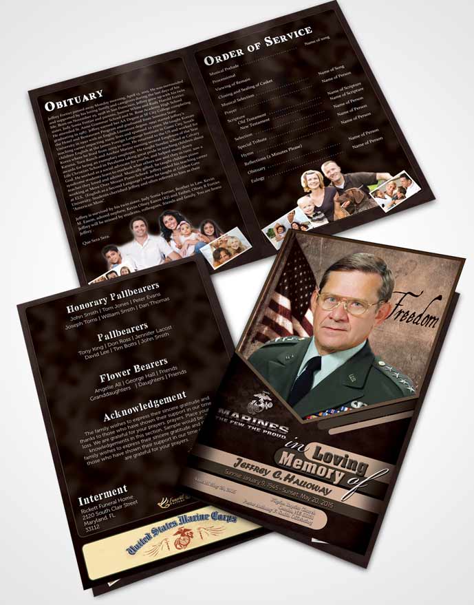 Bifold Order Of Service Obituary Template Brochure 3rd Marines The Few The Proud Bliss.jpg