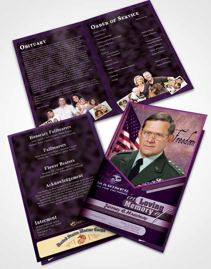 Bifold Order Of Service Obituary Template Brochure 3rd Marines The Few The Proud Faith.jpg