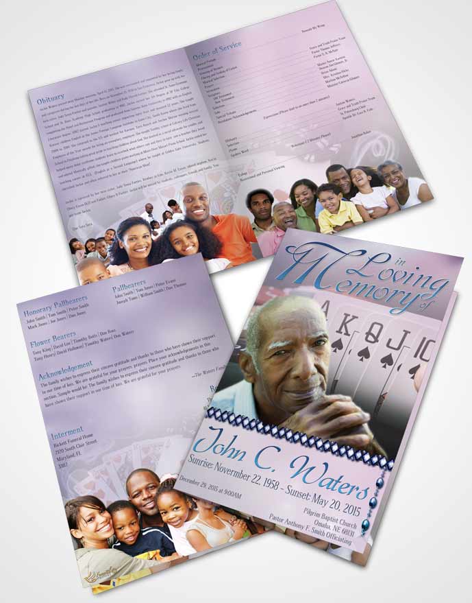 Bifold Order Of Service Obituary Template Brochure Early Morning Cards