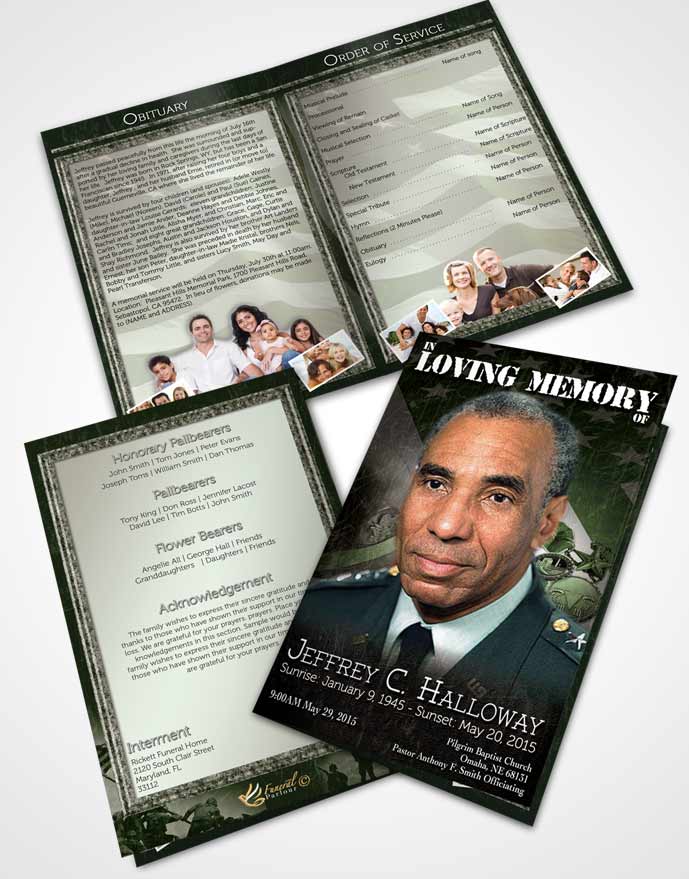 Bifold Order Of Service Obituary Template Brochure Forest Veterans Salute.jpg