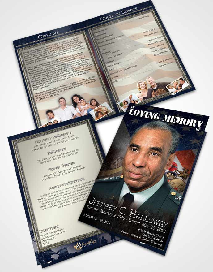 Bifold Order Of Service Obituary Template Brochure Going Home Veterans Salute.jpg