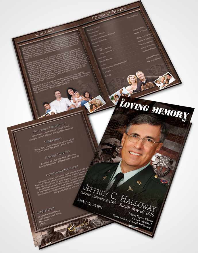 Bifold Order Of Service Obituary Template Brochure Peach Special Forces Salute.jpg