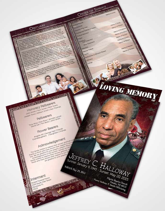 Bifold Order Of Service Obituary Template Brochure Strawberry Veterans Salute.jpg