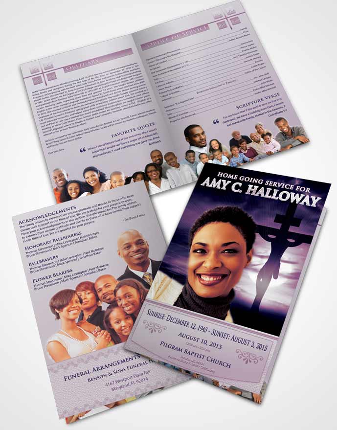 Bifold Order Of Service Obituary Template Brochure The Special Moments Sacrifice