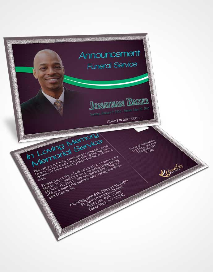 Funeral Prayer Card Template Afternoon Delight Journey
