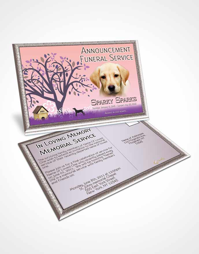 Funeral Prayer Card Template Blissful Doggy Heaven