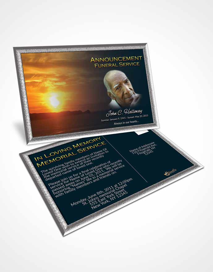 Funeral Prayer Card Template Divine Higher Power