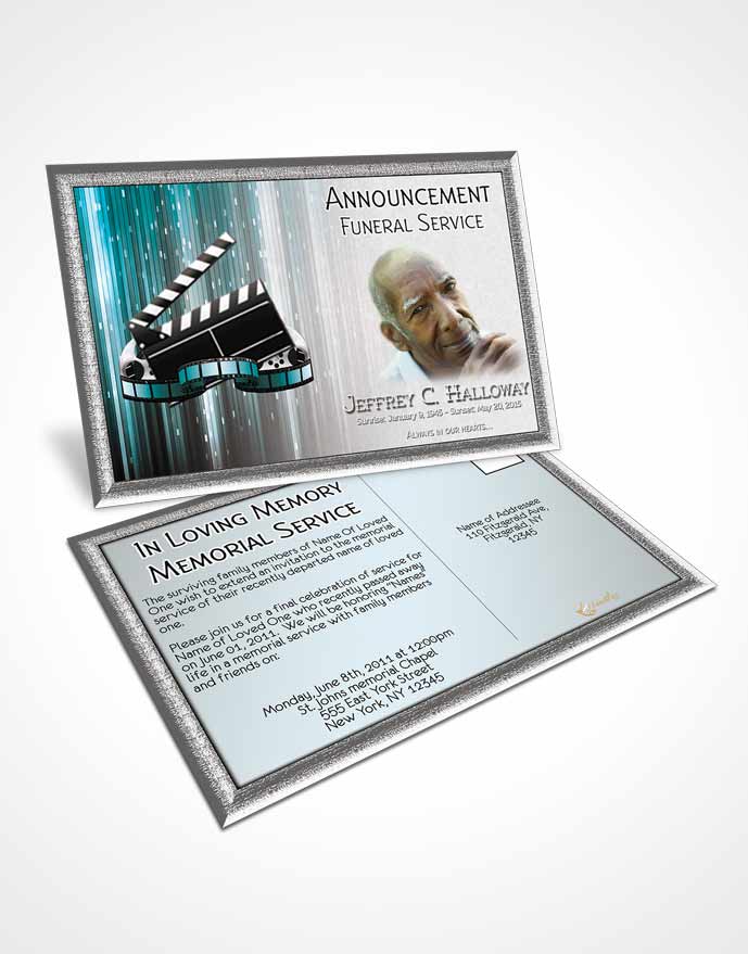 Funeral Announcement Card Template Electric Star Media Pro