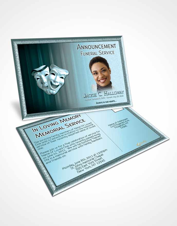 Funeral Announcement Card Template Forest Valley Actor