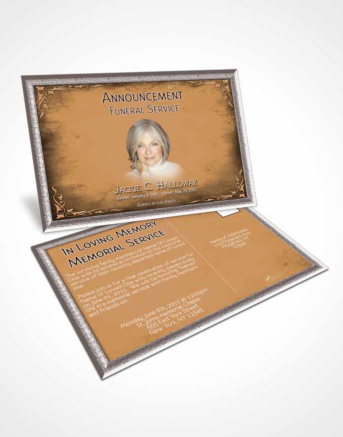 Funeral Prayer Card Template Heavens Touch Soft Rustic Touch
