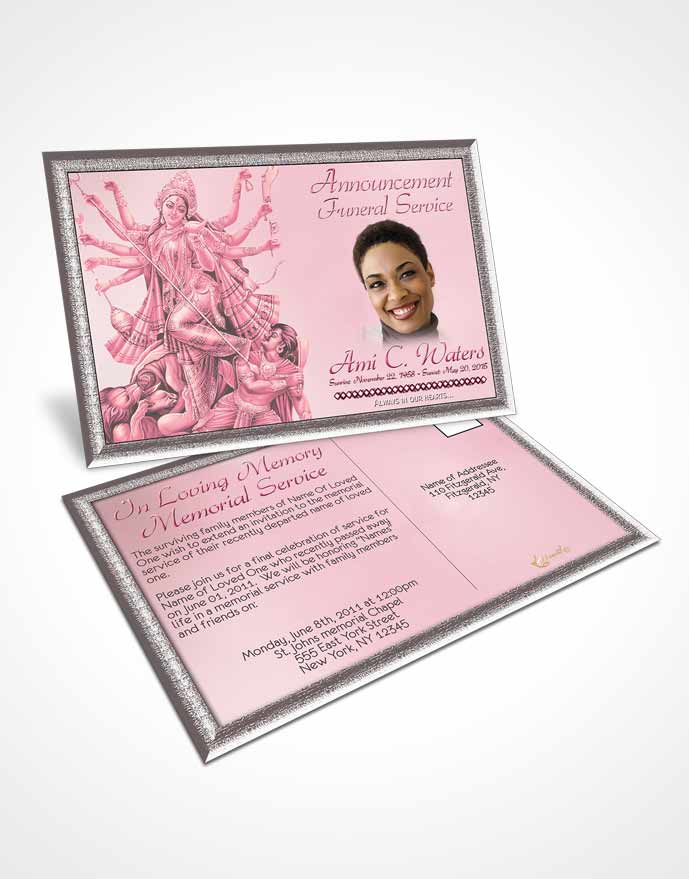 Funeral Announcement Card Template Hindu Breeze Tenderness