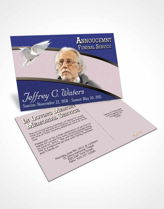 Funeral Announcement Card Template Honest Clarity