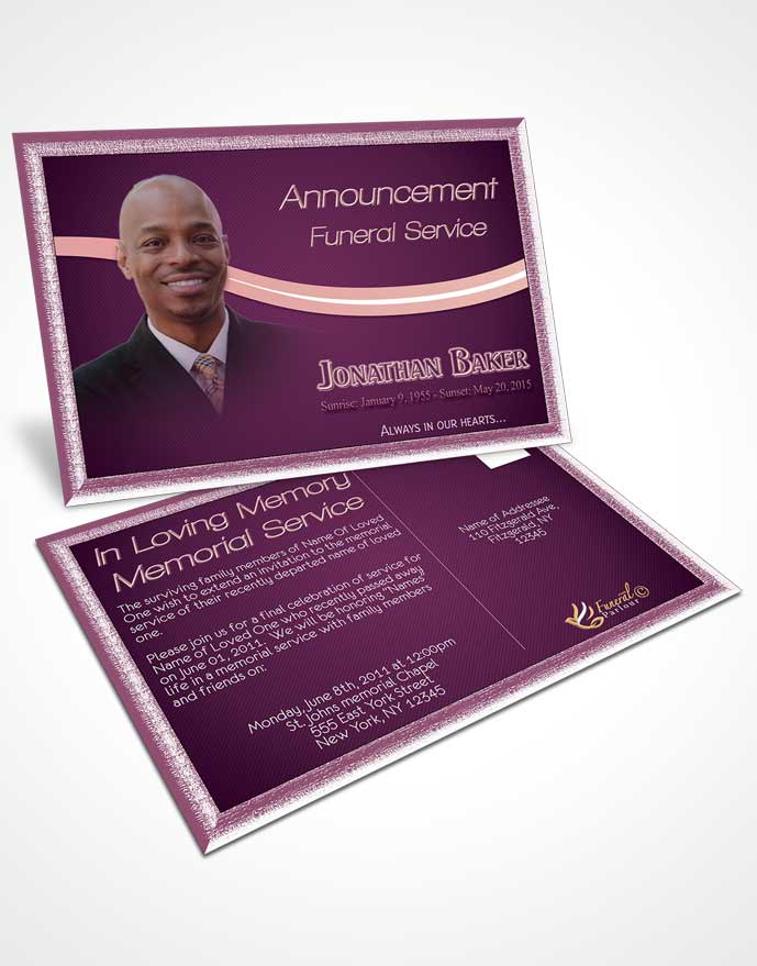 Funeral Prayer Card Template Lavender Blessing Journey
