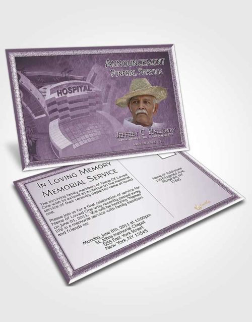 Funeral Announcement Card Template Lavender Doctor