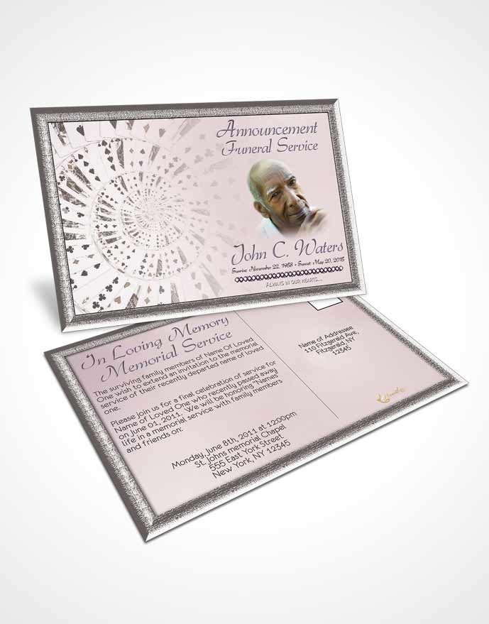 Funeral Announcement Card Template Lets Play Midnight Cards