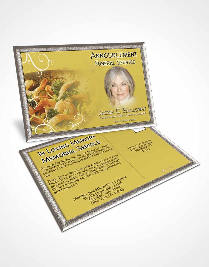 Funeral Announcement Card Template Love of Golden Cooking