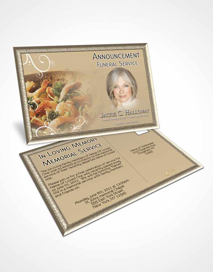 Funeral Announcement Card Template Love of Vintage Cooking