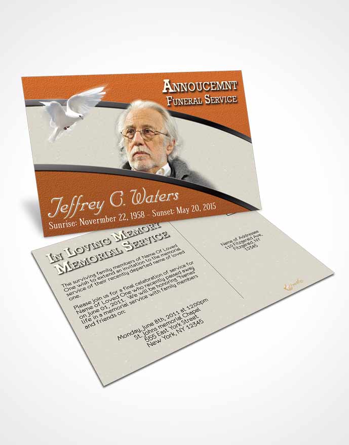 Funeral Announcement Card Template Loving Clarity