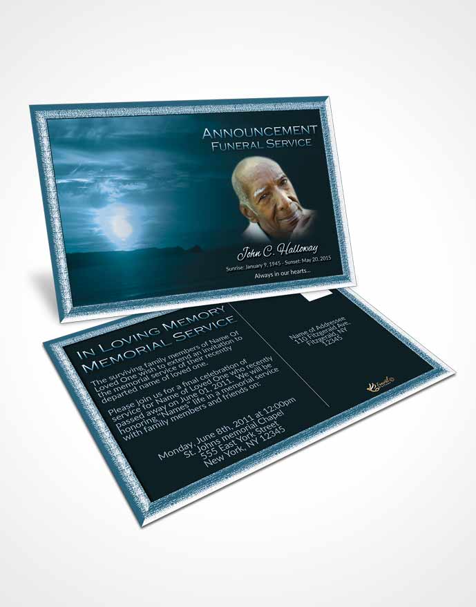 Funeral Prayer Card Template Oceans Higher Power