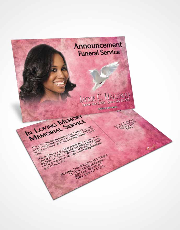 Funeral Prayer Card Template Sunrise Harmonics