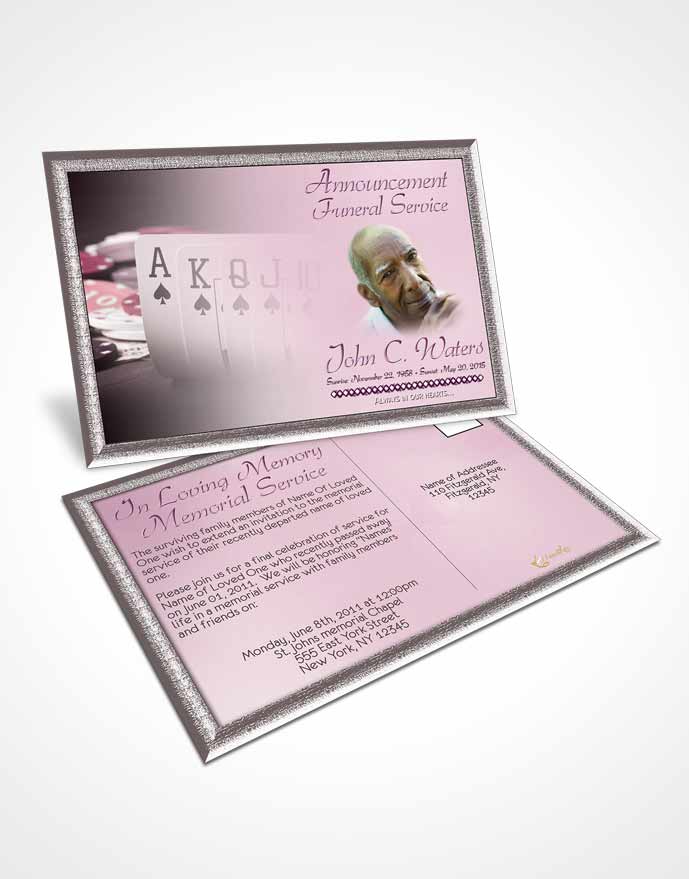 Funeral Announcement Card Template Tender Cards