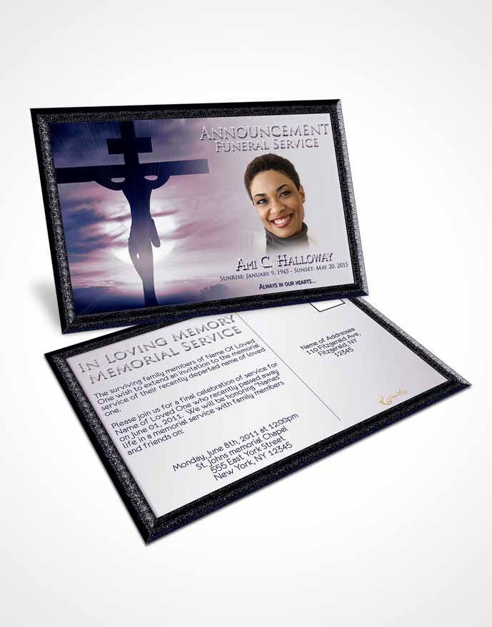 Funeral Announcement Card Template The Honest Sacrifice