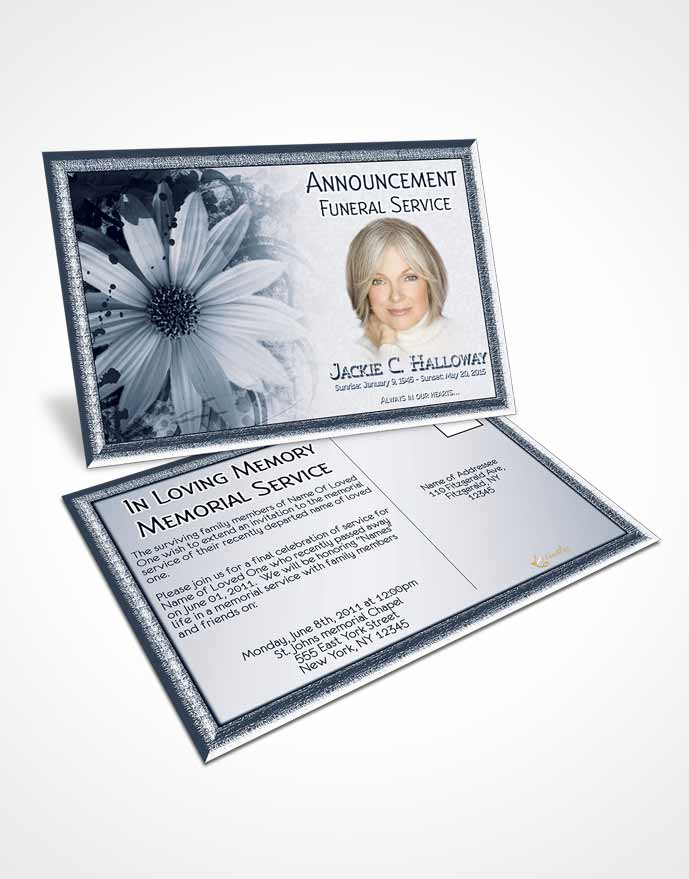 Funeral Announcement Card Template Topaz Artistic Bouquet
