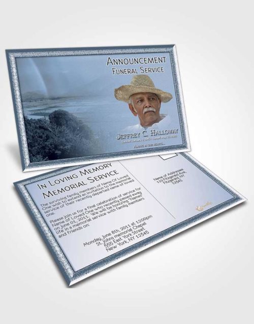 Funeral Announcement Card Template Topaz Misty Mountain