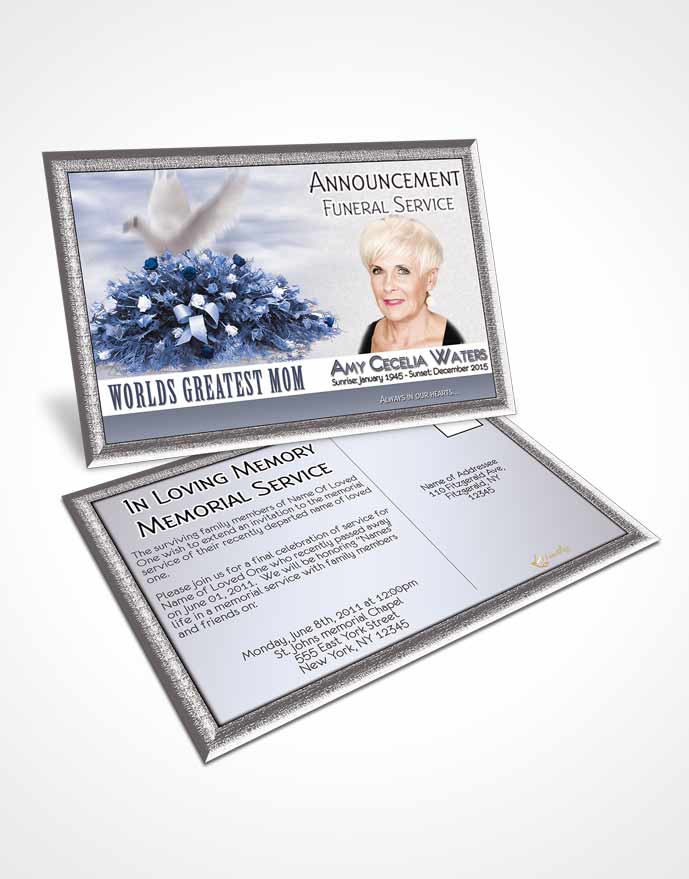 Funeral Announcement Card Template Worlds Greatest Serene Mom