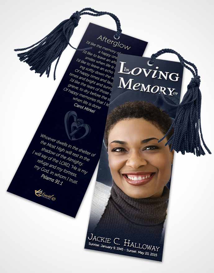 Funeral Bookmark Template A Beautiful Topaz Rose