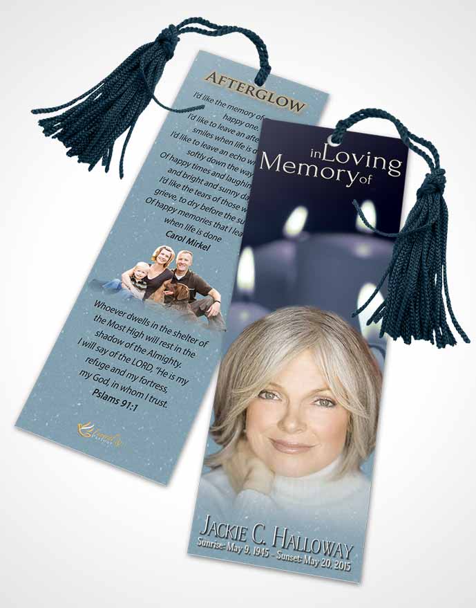 Funeral Bookmark Template Deep Love Candles In The Wind