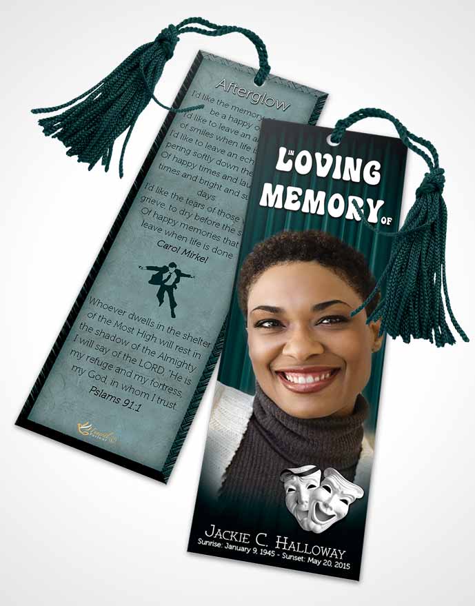 Funeral Bookmark Template Forest Valley Actor