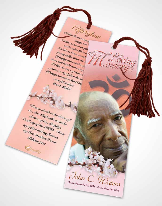 Funeral Bookmark Template Hindu Love Evening Breeze