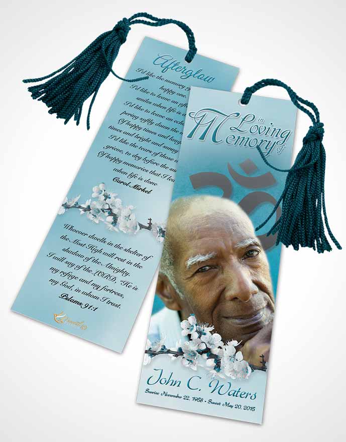 Funeral Bookmark Template Hindu Love Peaceful Ocean