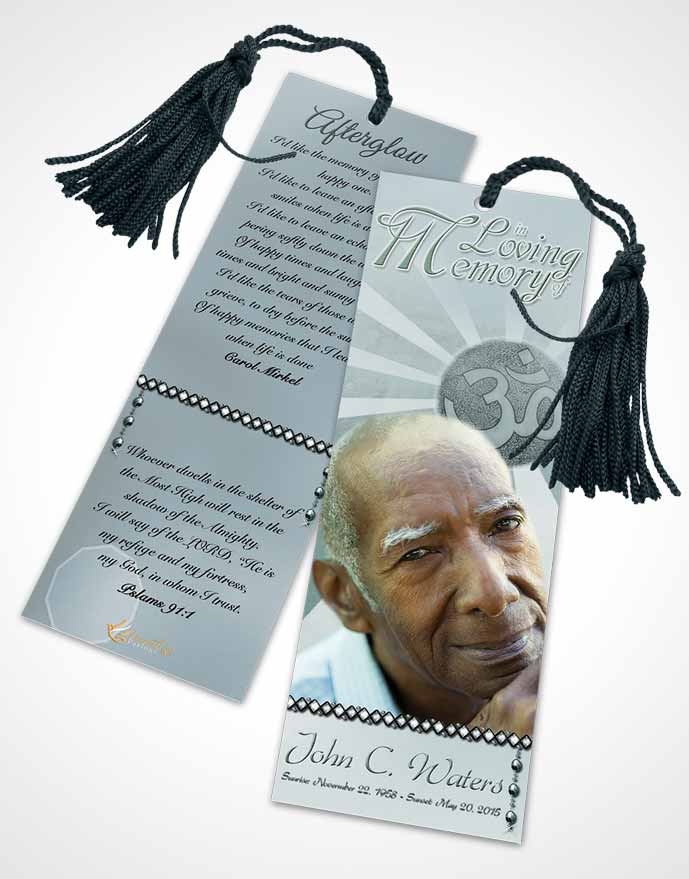 Funeral Bookmark Template Hinduism Faith Gentle Breeze
