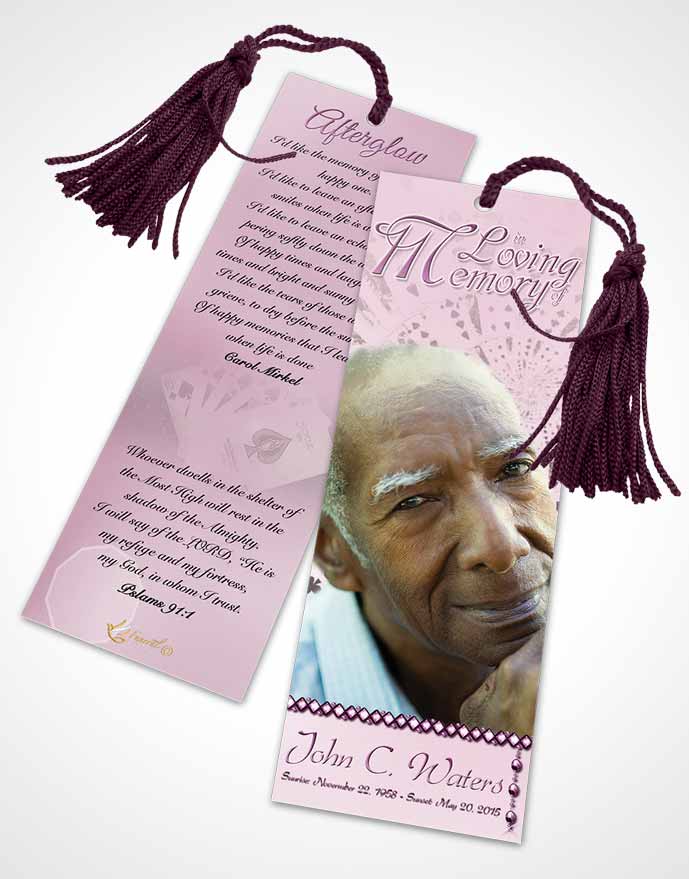 Funeral Bookmark Template Lets Play Tender Cards
