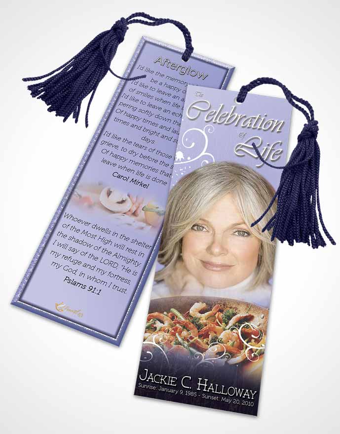 Funeral Bookmark Template Love of Lavender Cooking