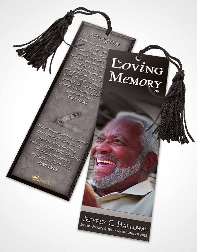 Funeral Bookmark Template Soft Writer