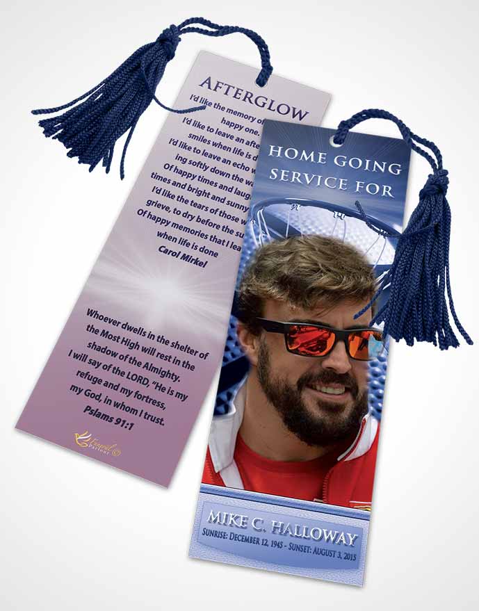Funeral Bookmark Template Special Moments Basketball Honor
