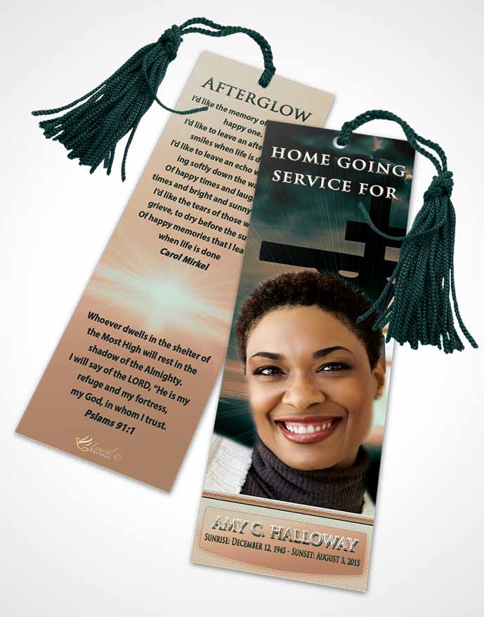 Funeral Bookmark Template The Serenity Sacrifice