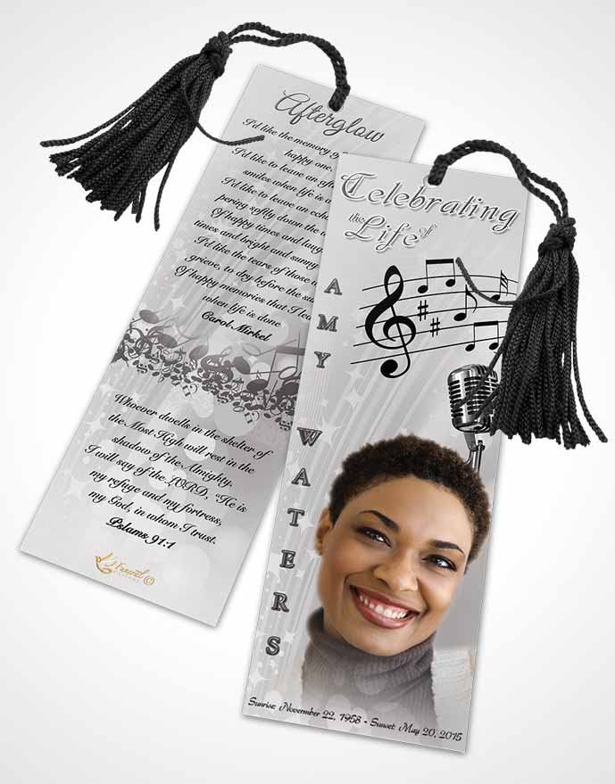 Funeral Bookmark Template The Sound of Music Black and White
