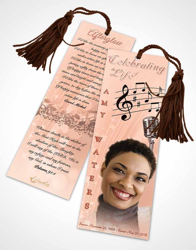 Funeral Bookmark Template The Sound of Music Ruby Desire