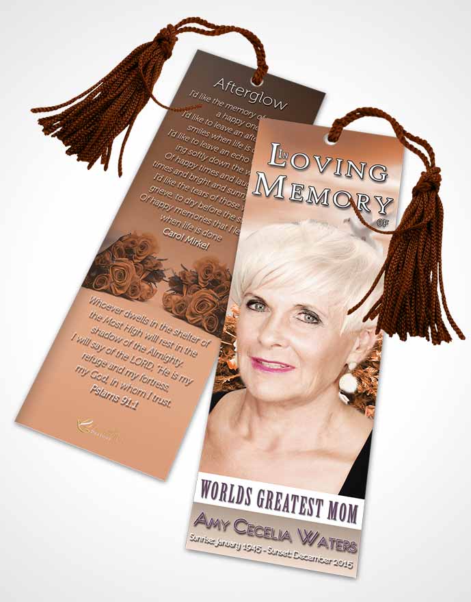 Funeral Bookmark Template Worlds Greatest Blissful Mom