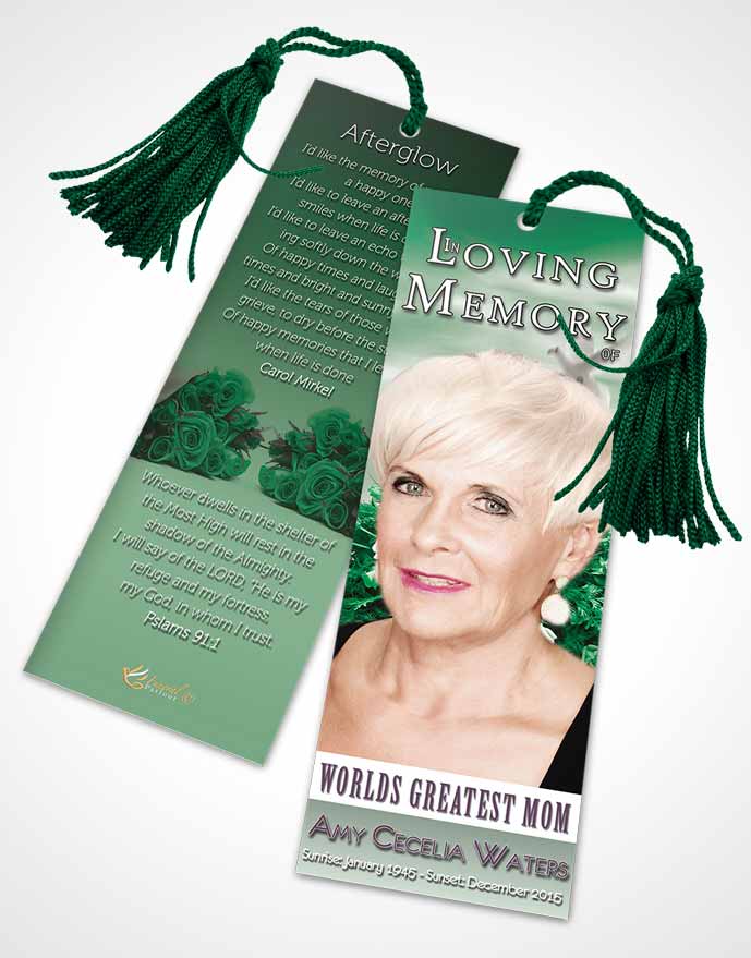 Funeral Bookmark Template Worlds Greatest Peaceful Mom