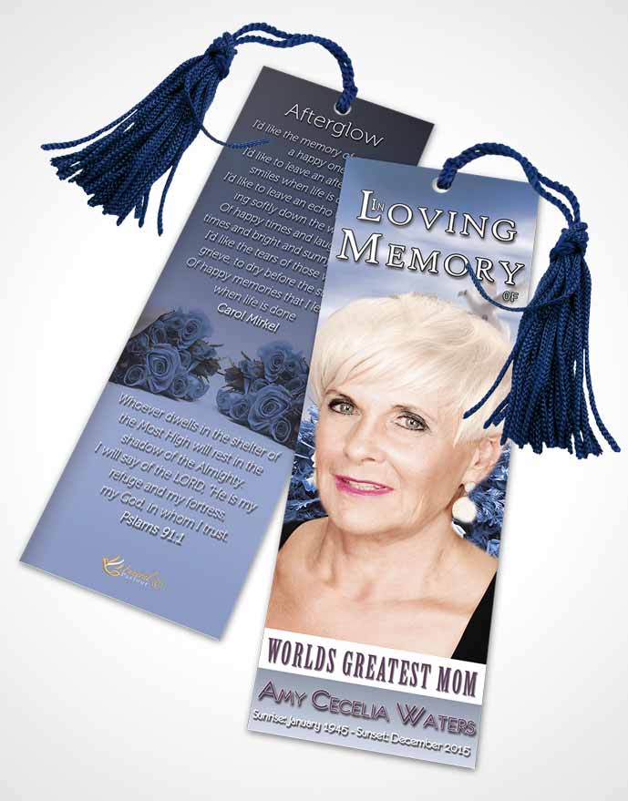 Funeral Bookmark Template Worlds Greatest Serene Mom