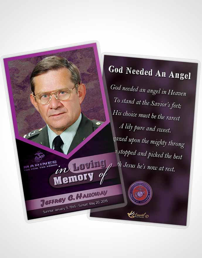 Funeral Thank You Card Template 1st Marines The Few The Proud Faith