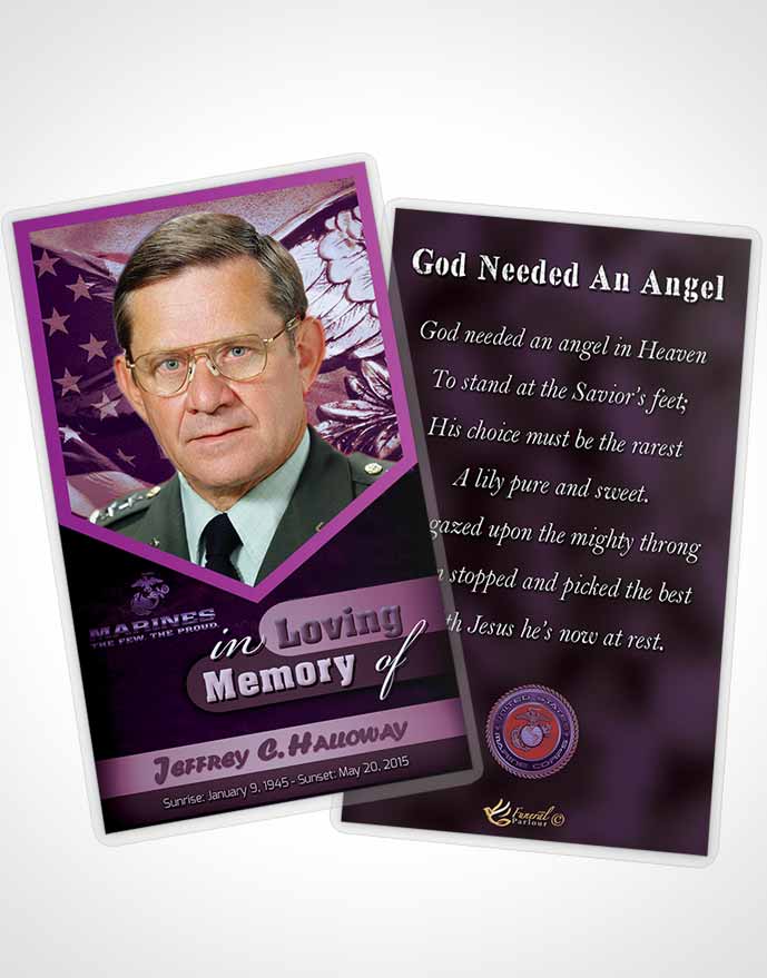 Funeral Thank You Card Template 2nd Marines The Few The Proud Faith