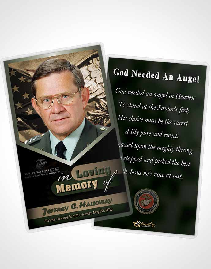 Funeral Thank You Card Template 2nd Marines The Few The Proud Serenity