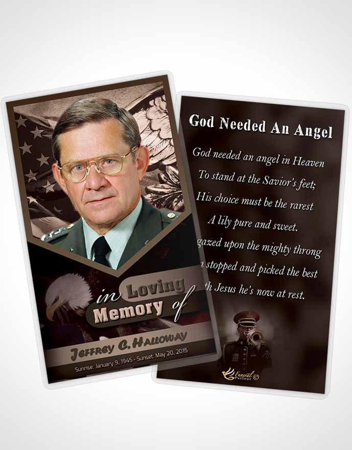Funeral Thank You Card Template 2nd Veterans Day Bliss